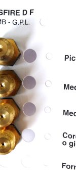 INIETTORI CONF. GAS FIRE BASSO 10 MB GPL - HG37