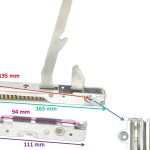 CERNIERA PORTA CUCINA TIPO SMEG DX - SX 931330249 -931330250 - KCF5394 - immagine 3