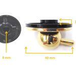 MANOPOLA TIPO X ILVE DIA.8 G+2 NER-ORO - M2617 - immagine 4