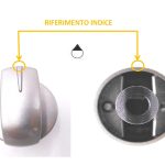 MANOPOLA TIPO TECNOGAS ARGENTO FORO 8 - M5952 - immagine 5