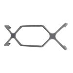 GRIGLIA GHISA 2 F. 410X150 - G2519 - immagine 3